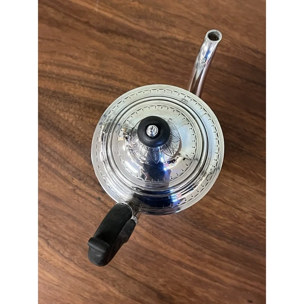 Antique Neoclassical Silver Plated Teapot